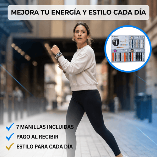Reloj inteligente S1000 Pro - KIT 7 en 1