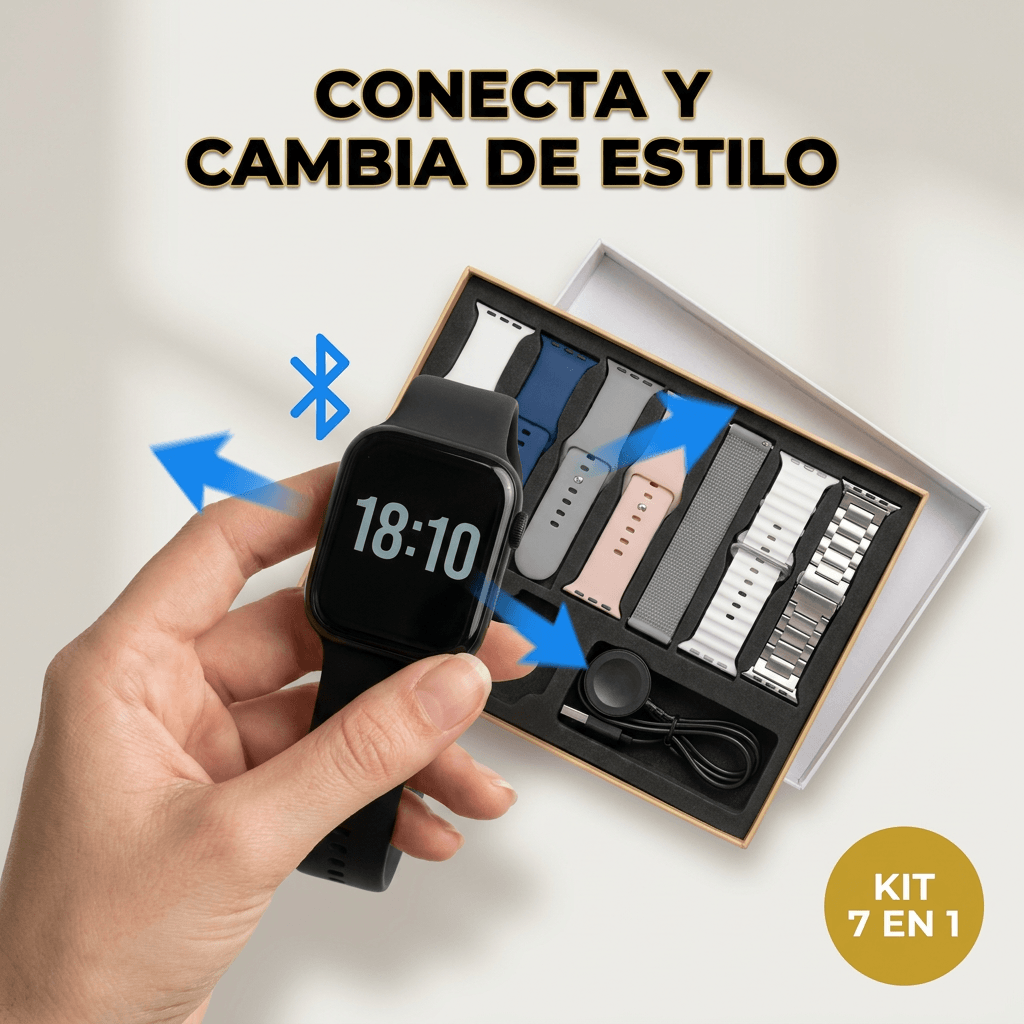 Reloj inteligente S1000 Pro - KIT 7 en 1